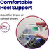 Kids Heel Cups & Heel Inserts for Sever's Disease and Heel Pain Relief | Gel Heel Cushions for Plantar Fasciitis & Achilles Tendonitis, Heel Spurs...
