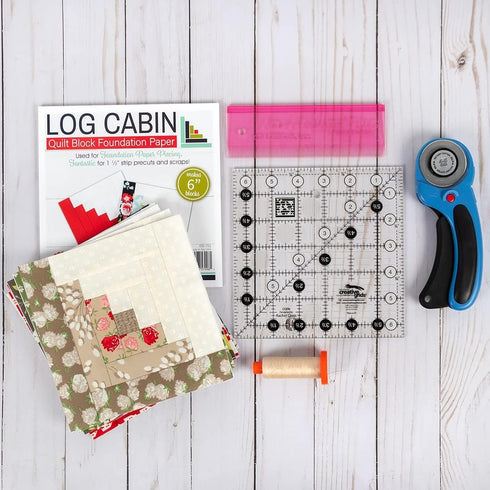 It's Sew Emma Quilt Block Foundation Paper - 6" Log Cabin...