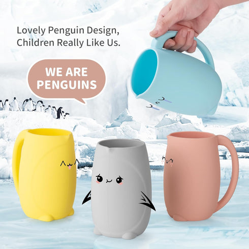 Baby Bath Rinse Cup - Children's Shampoo and Body Wash Rinse Cup with Easy Grip Handle for Rinsing Baby Shampoo and Soap - Food Grade Silicone - P...
