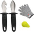 Oyster Shucking Knife, Oyster Knife, Oyster Shucker, Oyster Opener, Oyster Shucking Kit, 2 knifes and 1 Gloves Cut Resistant Gloves...