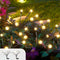 Solar Garden Lights 2-Pack 16 LEDs with Two Light Modes, Firefly Garden Lights Solar Outdoor, Swinging Garden Lights Solar Powered Waterproof for ...