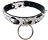 Women's Cowbell Collar Necklace with Metal Studs, Punk Gothic Choker, Cow Costume Vegan Leather Jewelry...
