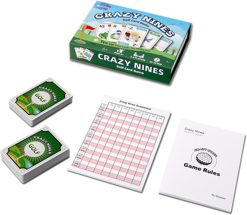 Crazy Nines Golf Card Game - Funny Card Games for Kids 8-12, Teens and Adults, The Perfect Family Card Games and Game Night Games for Groups Adult...