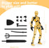 Titan 13 Action Figure, T13 Action Figure 20cm/8.1 inch Assembly Completed T20 Dummy 13 3D Printed Nova 13 Lucky 13 Action Figure 6 Weapons Set 3 ...