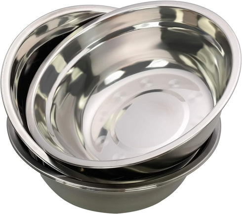 Metal Mixing Bowls, Stainless Steel Serving Bowl, Set of 4...
