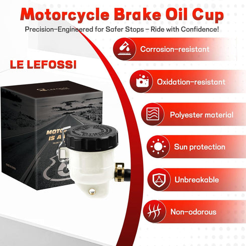 Universal Motorcycle Front Brake Master Cylinder Brake Pump Tank Oil Cup Fluid Bottle Reservoir Aftermarket Part compatible with/for Kawasaki NINJ...