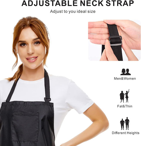 Hair Stylist Apron - Salon Aprons Pu Waterproof Protective Coated - Bleach Proof Barber Apron for Women/Men with Pockets.for Cosmetologist -Dog Gr...