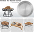 Stainless Steel Cat Bowls,Whisker Friendly Shallow Cat Dishes for Food and Water,Non-slip Silicone Bottom,Heavy Duty,Replacement Kitten Metal Plat...