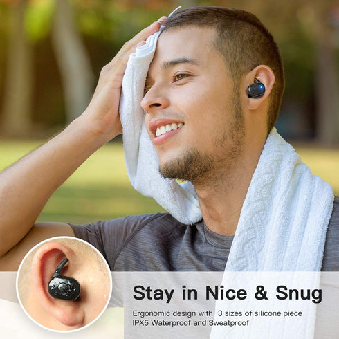 Wireless Earbuds True Wireless Earbuds Bluetooth Headphones with Microphone Bluetooth Earbuds Stereo Calls Extra Bass 36H for Workout(Charging Cas...