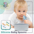 LittleWhispers Baby Silicone Spoons - Self Feeding 6 Months - Infant, Toddler, & Kid Friendly Utensils - First Stage, Baby Led Weaning - 4 Pack Ut...