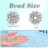 180pcs 10mm Rhinestone Clay Beads for Jewelry Making, White Crystal Round Disco Ball AAA+ Grade Beads Bulk, Sparkly Diamond Bling Baseball Beads f...