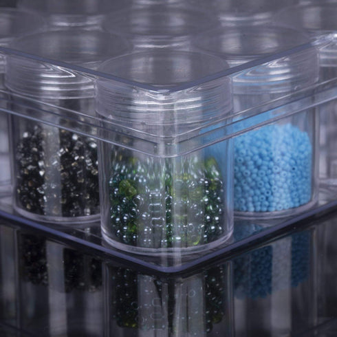 TDOTM 12 Grids Transparent Plastic PS Jewelry Earring Beads Sewing Pills Beads Organizers Storage Bottle(1 Pack)...