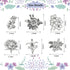 Geolet 300 Pieces Flower Plant Retro Transparent Flower Sticker Decal DIY Natural Scrapbooking Stickers for Laptop Ca Diary Album Journal Planners...