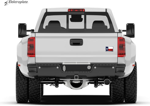 Elektroplate State of Texas Flag Large All Metal Emblem for SUVs/Trucks | Universal Fit at 2.7" x 4.2" | Weatherproof...