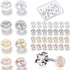 Hicarer 40Pcs 18k White Gold Silicone Earring Backs Replacements Locking Secure Earring Backs for Studs with 1 Storage Box Soft Silver Earring Sto...