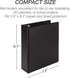 Samsill Economy 1 Inch Mini 3 Ring Binder, Made in The USA, 9.1" x 7.5" Round Ring Binder, Non-Stick Customizable Cover, Black...