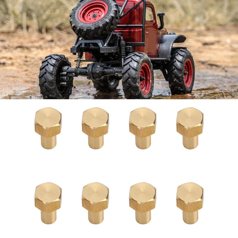 1/24 RC Hex Nut, 8Pcs 1/24 RC Hex Nut Brass RC Wheel Lock Nut Replacement Accessories for SCX24 Wheels & Tires (8mm)...