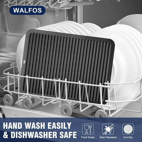 Walfos Large Silicone Trivet 16x12 Inch, Trivets for Hot Pots and Pans, Heat Resistant Pot Holders Hot Pads for Kitchen Quartz Countertops, Hot Di...