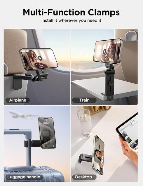 JOYROOM for Magsafe Airplane Phone Holder Travel Essentials,????????? ?????????? ????????????????? Hands-Free Plane Phone Holder, Airplane Travel ...