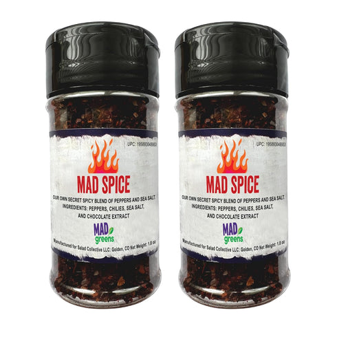 MAD Greens MAD Spice Salad Seasoning, Secret Spice Blend with Peppers, Chilies, Sea Salt, and Chocolate Extract, Blended in the USA, No Sugar Adde...