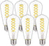 Dimmable Vintage LED Edison Bulbs, 6W, Equivalent 60W, 600lm, Daylight 5000K,ST58 Antique LED Filament Bulbs, E26 Medium Base, Clear Glass, Pack o...