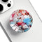 Translucent Clear Phone Grip with Expanding Kickstand,Cell Phone Collapsible Stand Pink Blue White Stone Design for Smartphones...