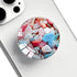 Translucent Clear Phone Grip with Expanding Kickstand,Cell Phone Collapsible Stand Pink Blue White Stone Design for Smartphones...