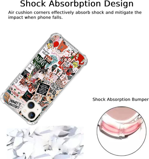 Aesthetic Christmas Collage Case Compatible with iPhone 15 Plus, Winter Merry Christmas Case for iPhone 15 Plus, Trendy Cool TPU Phone Case Cover...