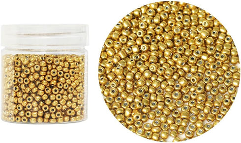 Bala&Fillic Golden Color 4mm Glass Seed Beads About 1400pcs in Box 6/0 Glass Craft Seed Beads for Jewelry Making (Golden, 4mm)...