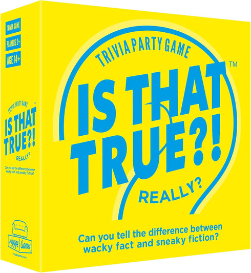 Hygge Games is That True?! – Can You Tell The Difference Between Wacky fact and Sneaky Fiction? – Trivia Party Game, Yellow (21125)...