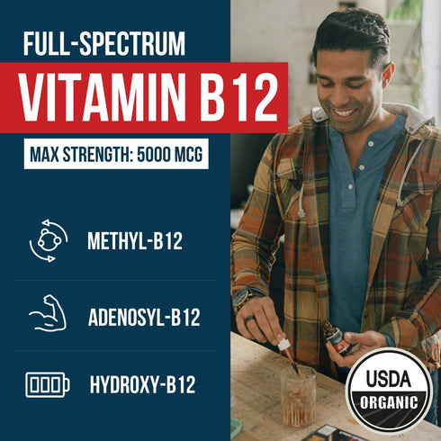 BioActive Vitamin B12 5000 mcg | Contains 3 BioActive Forms B12 Plus Methylfolate Cofactor - Methyl B12, Adenosyl B12 & Hydroxy B12 | Sublingual F...