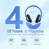 Bluetooth Headphones Over Ear, 6S Foldable Wireless Headphones with 6 EQ Modes, 40 Hours Playtime HiFi Stereo Headset with Mic, Soft Ear Pads, TF/...