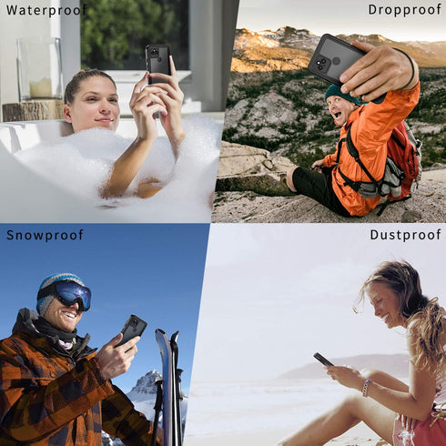 Lanhiem for Google Pixel 5 Case, IP68 Waterproof Dustproof with Built-in Screen Protector, Heavy Duty Full Body Protective Phone Case for Pixel 5,...