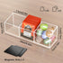 NiHome Magnetic Three-Compartment Acrylic Tea Bag Organizer, Versatile Storage Solution for Tea Bags and Small Items, Durable Sleek Design with Co...