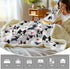 BlessLiving Boston Terrier & Frenchie Dog Plush Blanket - Red Heart Cute Puppy Dog Cozy Fleece Throw for Kids, Girls & Women - White - 50 x 60 Inc...