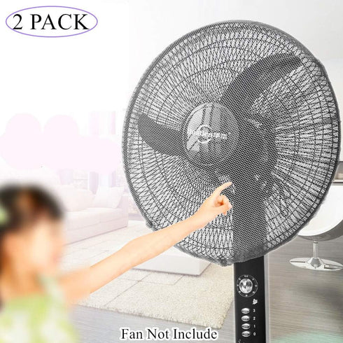 2 Pack - 16" Fan Cover,Washable Pedestal Fan Dustproof Cover,Protect Kid Children Baby Finger Net Mesh Fan Guard,Summer Home Fan Safety Dust Cover...