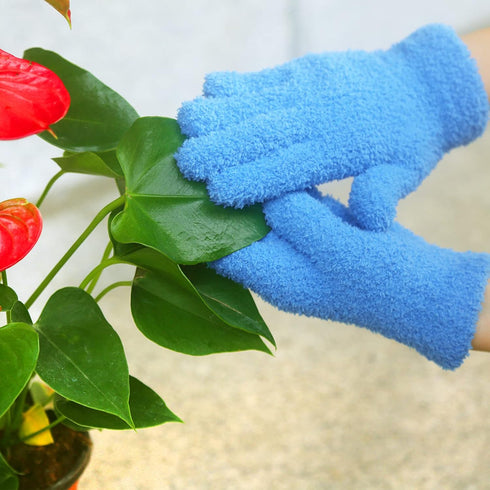 Evridwear Microfiber Plant Dusting Gloves Reusable Leaf Cleaning Glove for Houseplants,Blinds,Furniture and Small Objects...