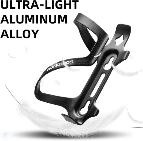 ROCKBROS Bike Water Bottle Holder Alloy Aluminum Bicycle Water Bottle Cage Brackets Bike Cup Holder for Road Mountain Bikes Black...
