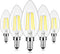 LED Candle Bulbs 40W Equivalent, E12 Candelabra Light Bulbs 4W 470Lm Clear Edison LED Bulbs, Daylight White 5000K Classic Bright Filament Bulbs, N...