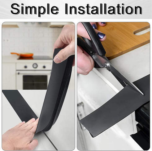 25Inch Kitchen Silicone Stove Counter Gap Cover, Easy Clean Heat Resistant Wide & Long Gap Filler, Seals Spills Between Counter, Stovetop, Oven, W...