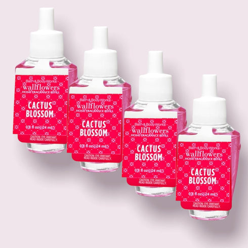 Bath and Body Works WallFlower Fragrance Refill Cactus Blossom 4 Pack. 0.8 oz...