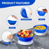 2Pack Spill Proof Scoop Bowl with Non-Skid Suction Base, Adaptive Self-Feeding Dinnerware for Elderly and Disabled...