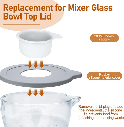 Mixers Bowl Covers Compatible with Kitchenaid Artisan&Classic Series Tilt-Head Stand Mixer Accessories Bowl, Kitchen Mixer Splash Guard for Kitche...