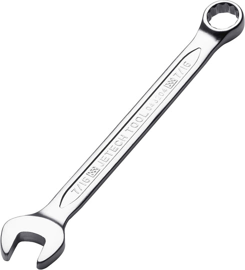 Jetech 7/16 Inch Combination Wrench, Industrial Grade Cr-V Steel Spanners with Precise 12 Point Opening, Off-Corners Design...