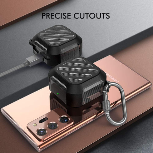 Samsung Galaxy Buds FE (2023) Protective Case - Shock-Proof, Wireless Charging (Black)...