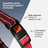 CollarDirect Martingale Dog Collar with Stainless Steel Chain and Quick Release Buckle - Reflective Collar for Large, Medium, Small Dogs - Red, La...