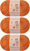 3-Pack Fluffy Wool Blend by Yonkey Monkey. Knitting Crochet DIY Art Crafts (Tan Orange 033)......