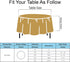 Gold Plastic Tablecloths 2 Pack Disposable Table Covers 84 Inch Circle Bridal Shower Party Tablecovers PEVA Vinyl Table Cloths for BBQ Picnic Birt...