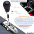 Arenbel Shifter Knobs 5 Speed Car Gear Stick Leather Shifter Lever Handle Fit Most Manual Vehicle, Black Leather...