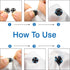 TOAOB 100 Sets Sew on Snap Buttons Brass Snaps Fasteners Press Studs Snap Kit for Sewing Clothing 12mm Black and Silver...